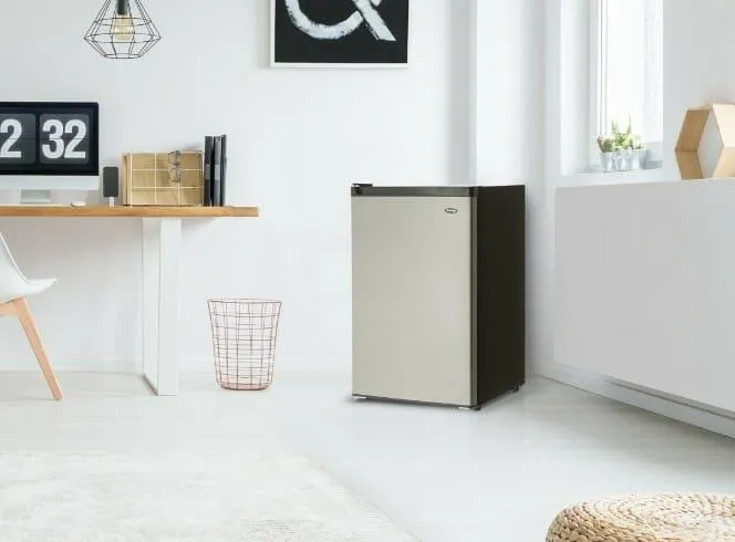 Danby DCR045B1BSLDB Danby 4.5 Cu. Ft. Compact Fridge With True Freezer In Stainless Steel