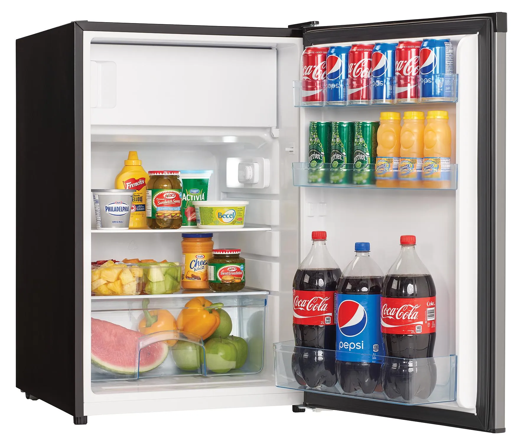 Danby DCR045B1BSLDB Danby 4.5 Cu. Ft. Compact Fridge With True Freezer In Stainless Steel