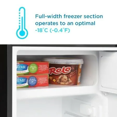 Danby DCR045B1BSLDB Danby 4.5 Cu. Ft. Compact Fridge With True Freezer In Stainless Steel