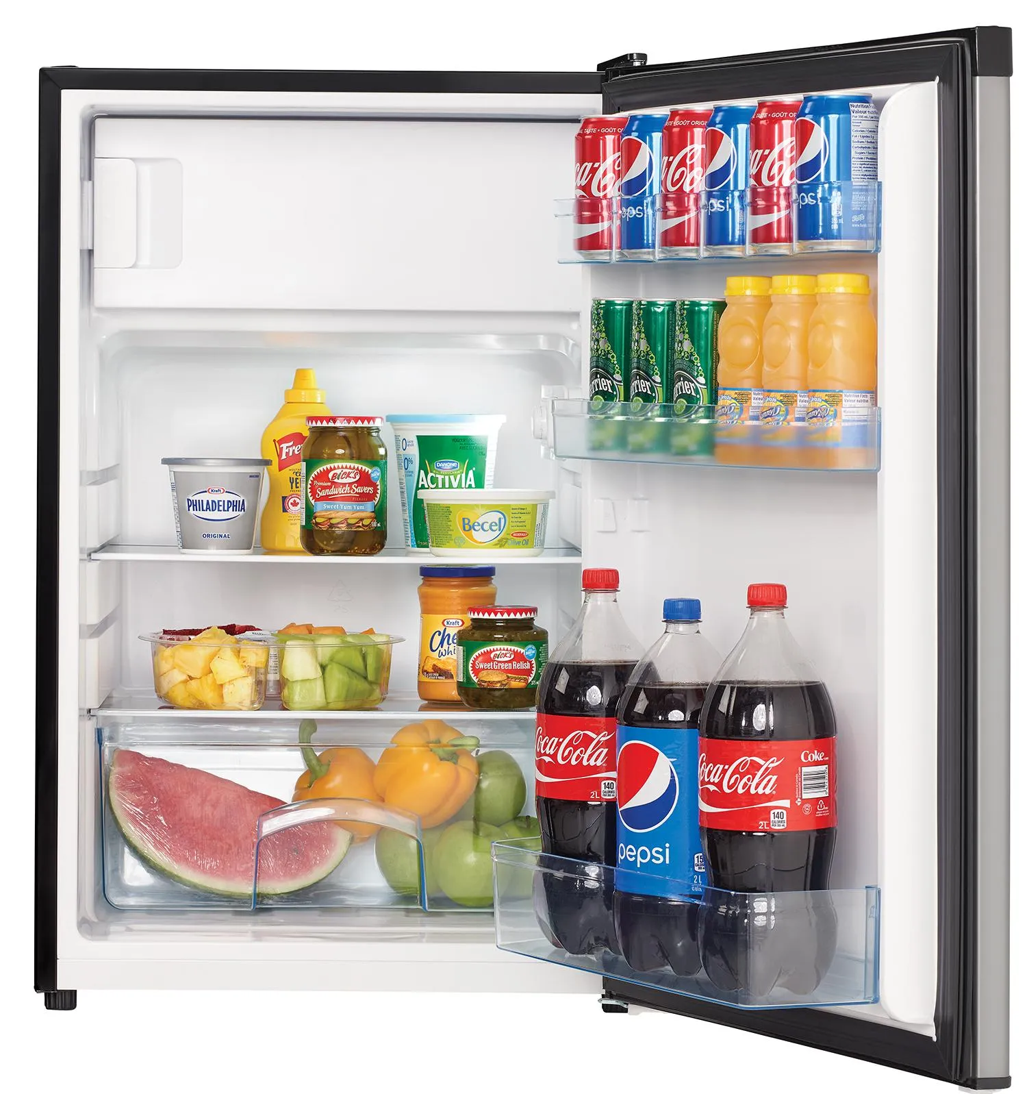 Danby DCR045B1BSLDB Danby 4.5 Cu. Ft. Compact Fridge With True Freezer In Stainless Steel