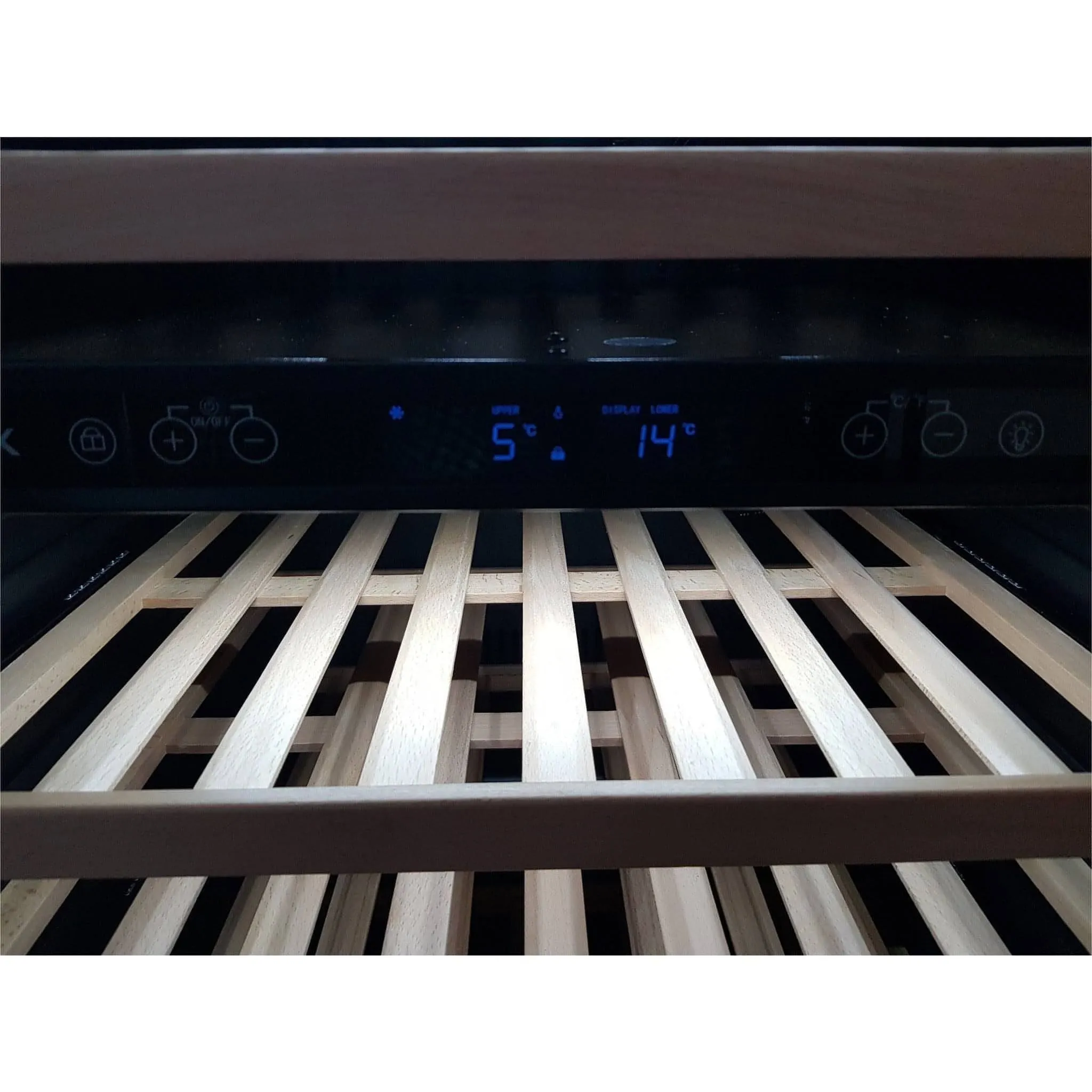 Dunavox FLOW-46D - 600mm Dual Zone - 46 Bottle - Built In Undercounter Wine Fridge - DAUF-46.145DSS