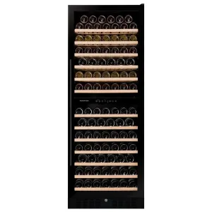 Dunavox GRANDE-108 - 600mm - Dual Zone - 108 Bottle - Built In / Freestanding - Shallow Depth- Tall Wine Cooler -DX-108.330DB