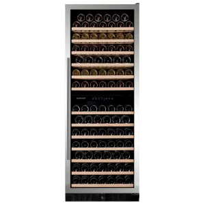 Dunavox GRANDE-108 - 600mm - Dual Zone - 108 Bottle - Built In / Freestanding - Shallow Depth- Tall Wine Cooler - DX-108.330DSS
