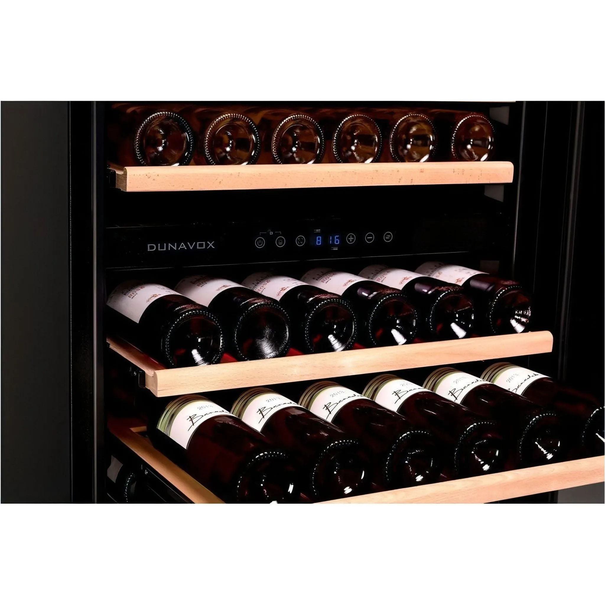 Dunavox GRANDE-166 - 600mm Dual Zone - 166 Bottle - Built In / Freestanding - Tall Wine Cooler - DX-166.428DBK