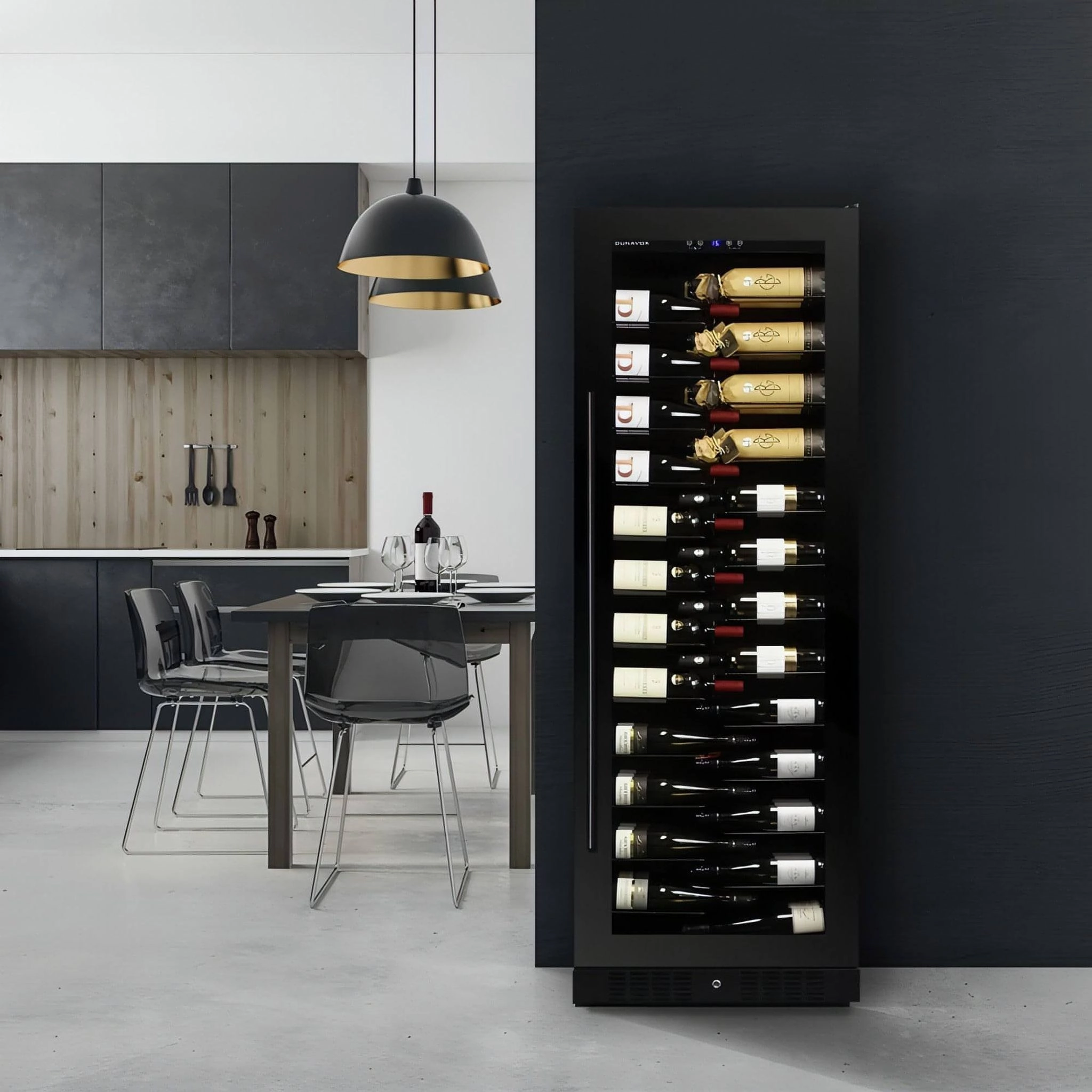 Dunavox GRANDE-143 - 655mm Wide - 143 Bottles - Freestanding / Built in Tall Wine Fridge - DX-143.468B