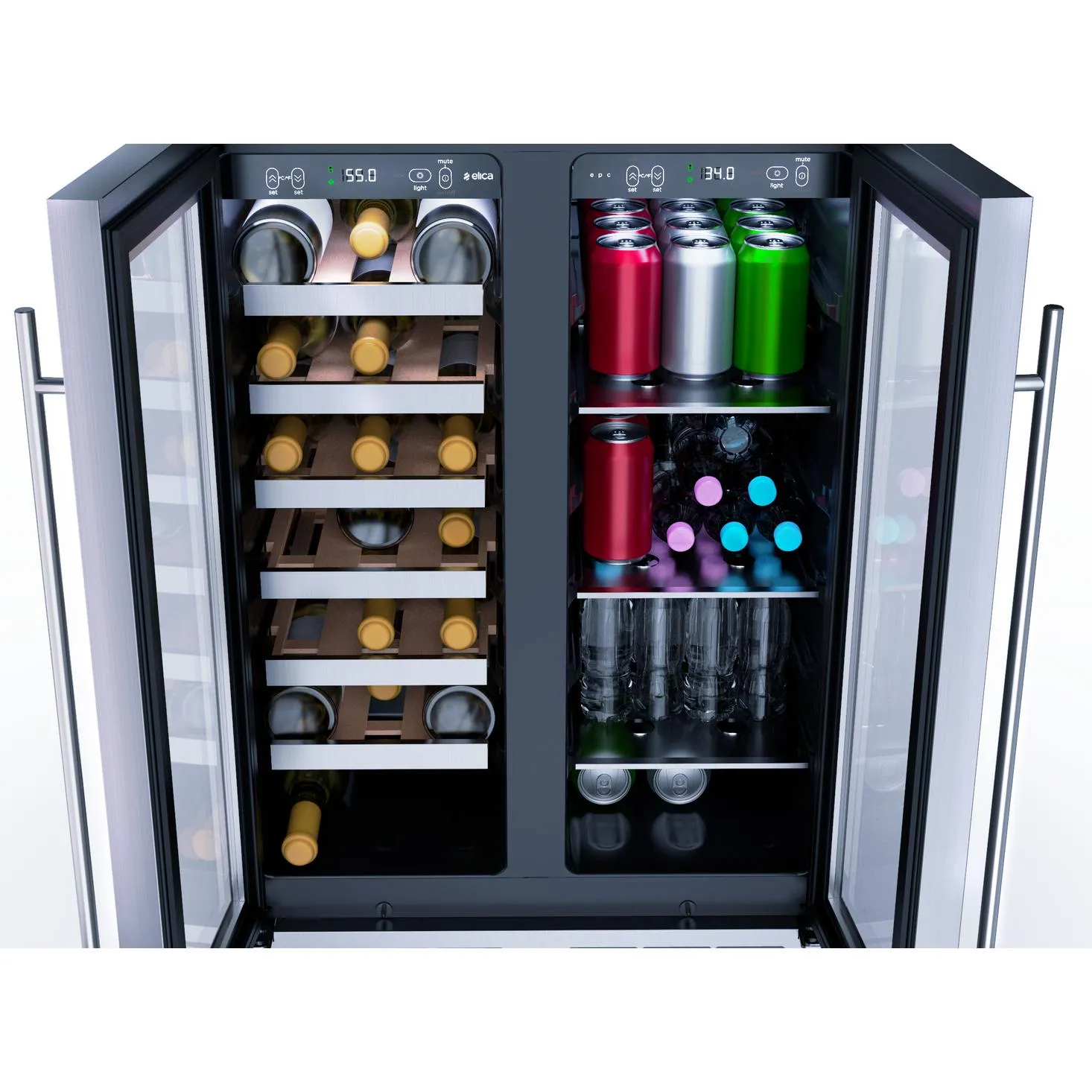 Elica Riserva 4.8 cu.ft. Freestanding Beverage and Wine Center EBF52SS1