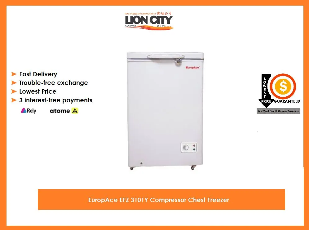 EuropAce EFZ 3101Y Compressor Chest Freezer