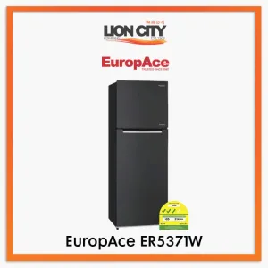 EuropAce ER5371W 333L Deluxe 2-door Top Mount Fridge ER5371WGM