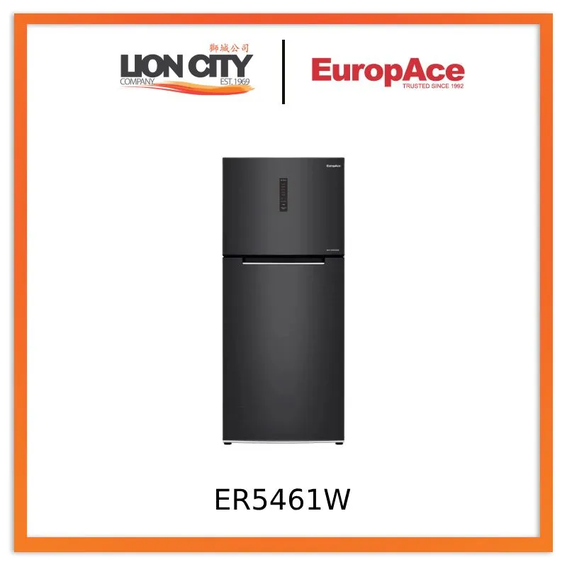 EuropAce ER5461W 450L Deluxe Top Mount Fridge (3 Ticks)/ Pre-Order ER5461WGM