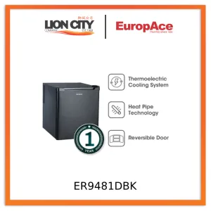 Europace ER9481DBK 48L Thermoelectric Mini Bar Fridge ER 9481DBK