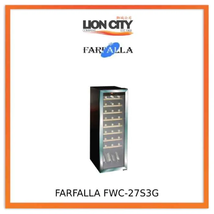 Farfalla FWC-27S3G 27 Bottles Wine Cooler 95L