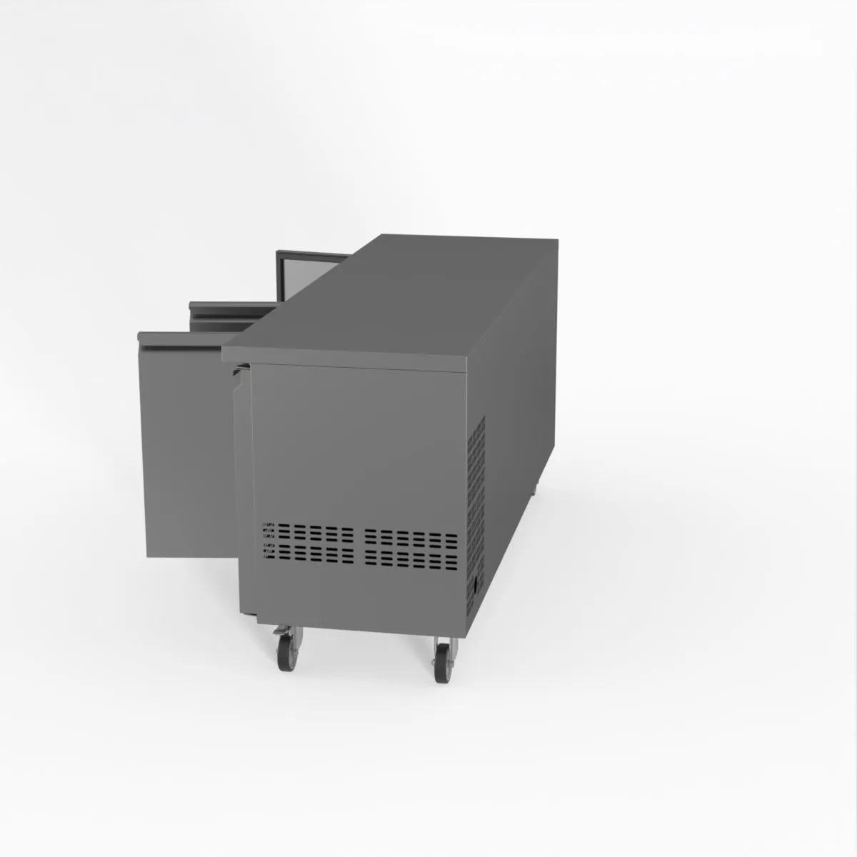 FED-X S/S Three Door Bench Freezer XUB6F18S3V