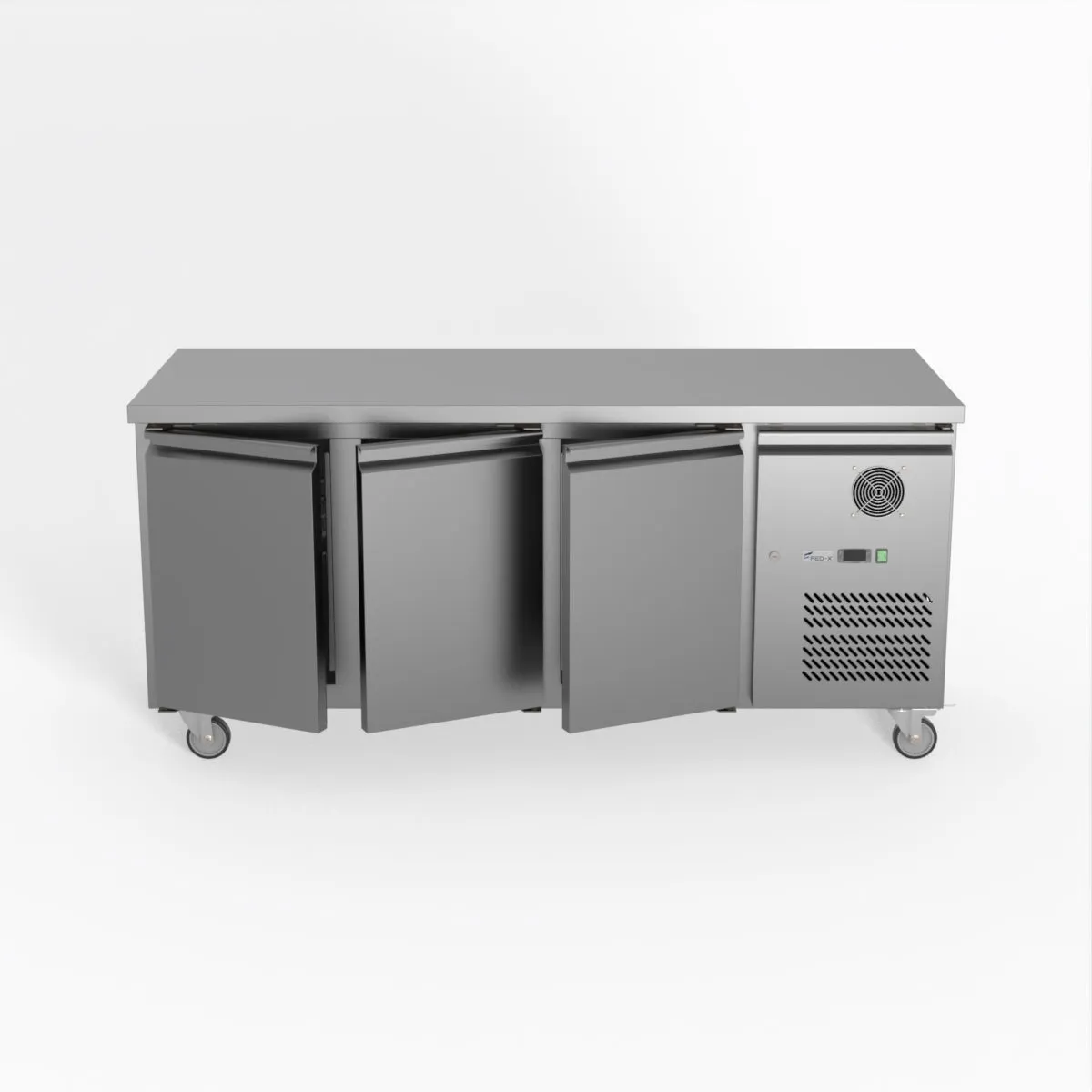 FED-X S/S Three Door Bench Freezer XUB7F18S3V