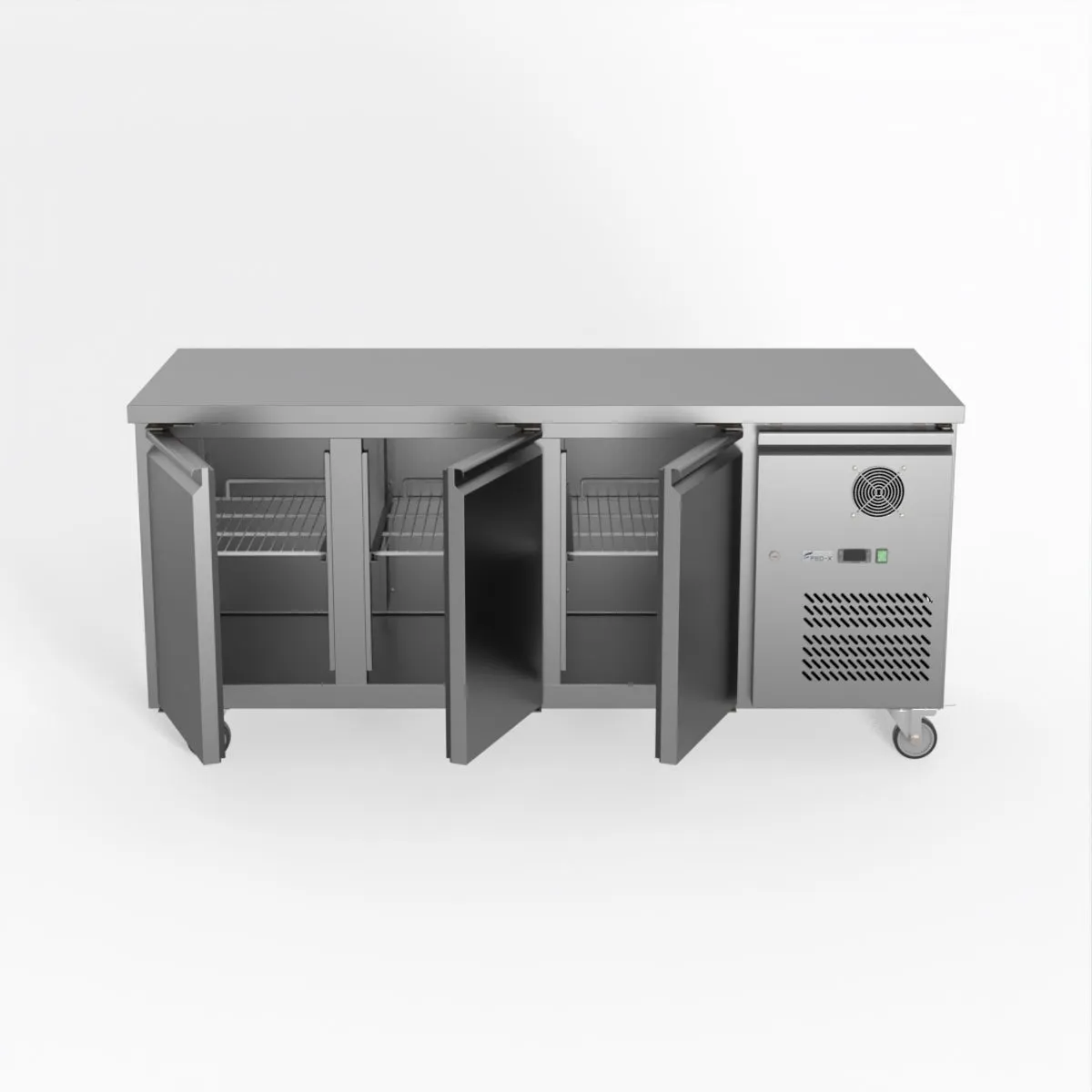 FED-X S/S Three Door Bench Freezer XUB7F18S3V