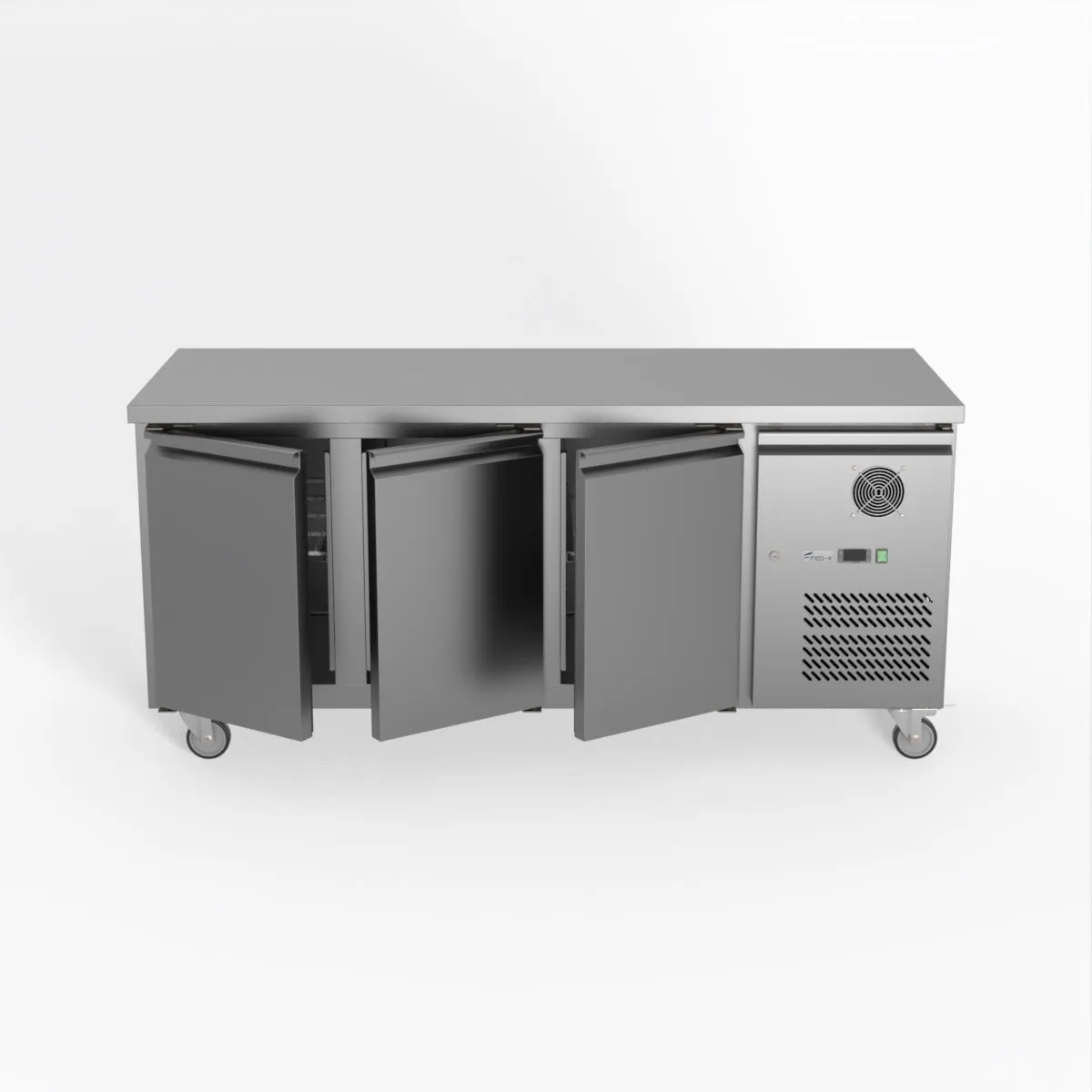 FED-X S/S Three Door Bench Freezer XUB7F18S3V
