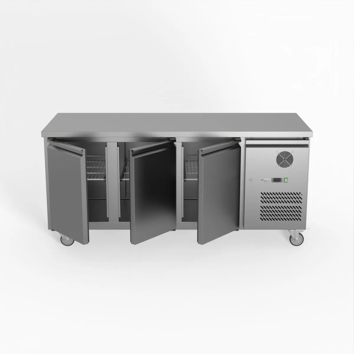 FED-X S/S Three Door Bench Freezer XUB7F18S3V