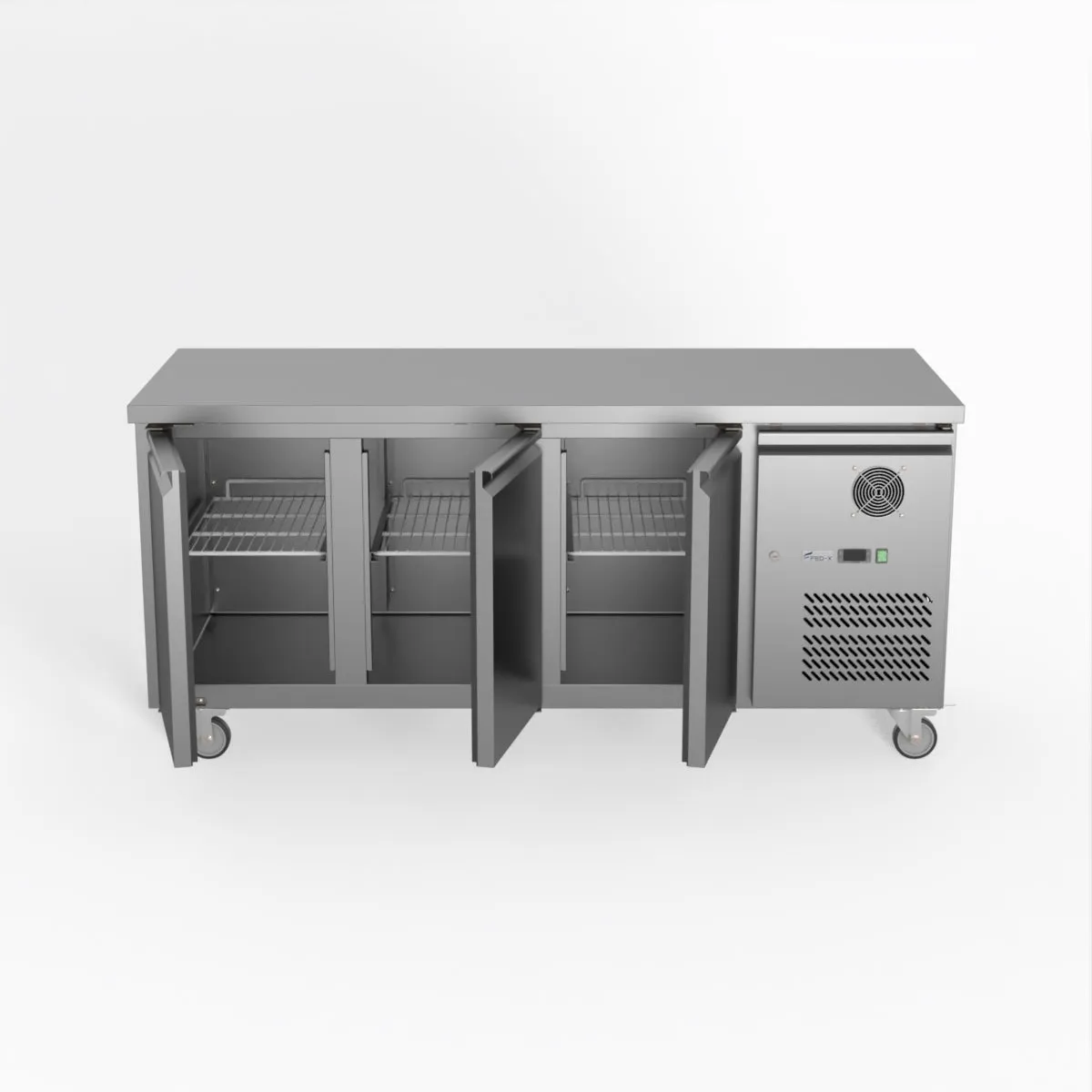 FED-X S/S Three Door Bench Freezer XUB7F18S3V