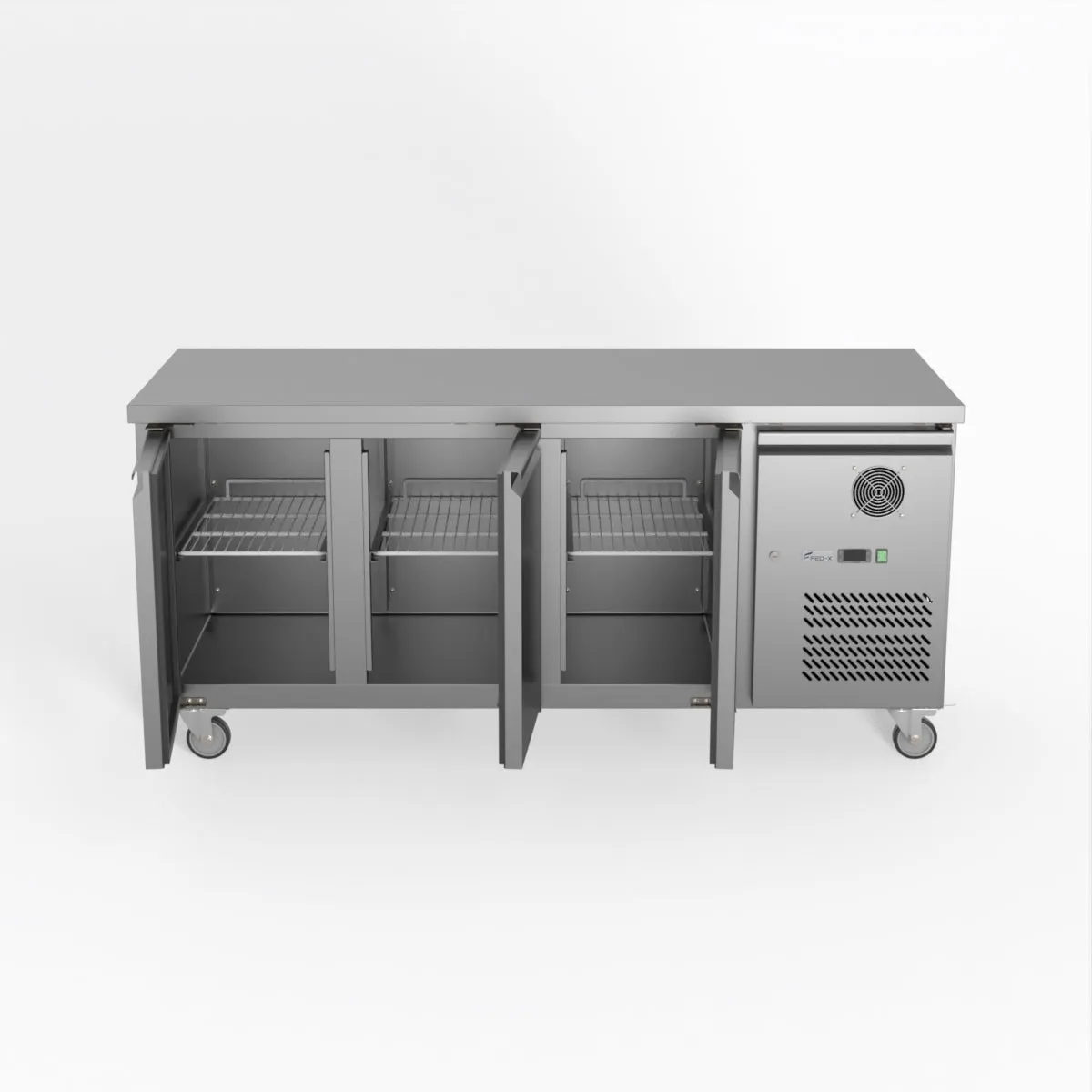 FED-X S/S Three Door Bench Freezer XUB7F18S3V