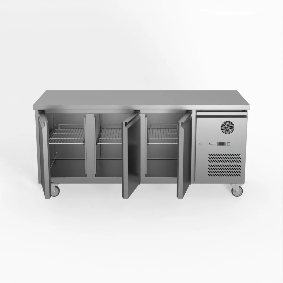 FED-X S/S Three Door Bench Freezer XUB7F18S3V