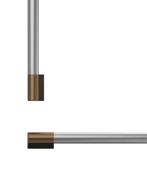 Fisher & Paykel AHP3RD3684WDC Professional Round Flush Handle Kit For Integrated Refrigerator Freezer, 36"
