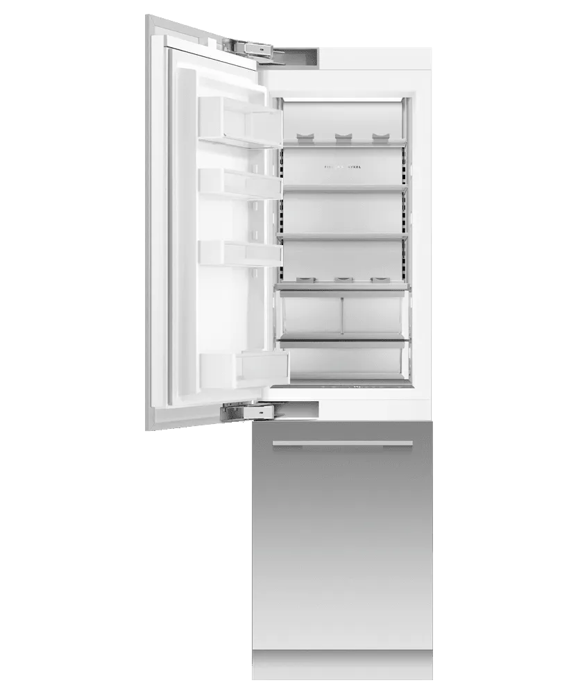 Fisher & Paykel RS2484WLU1 Integrated Refrigerator Freezer, 24", Ice & Water
