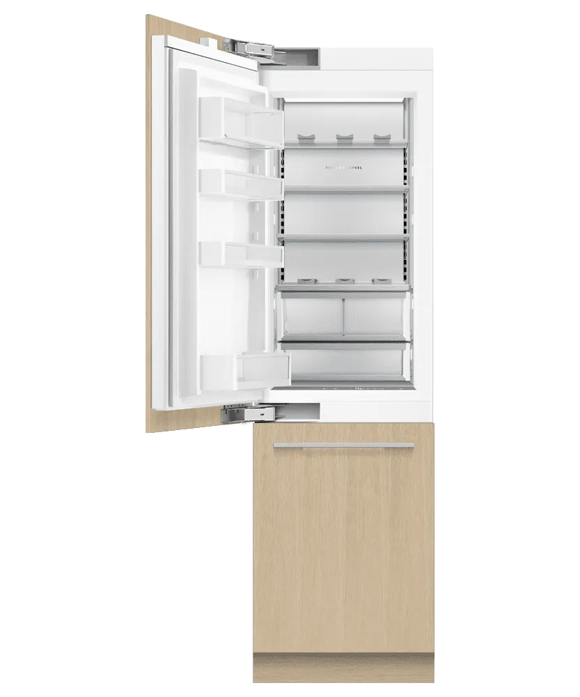 Fisher & Paykel RS2484WLU1 Integrated Refrigerator Freezer, 24", Ice & Water