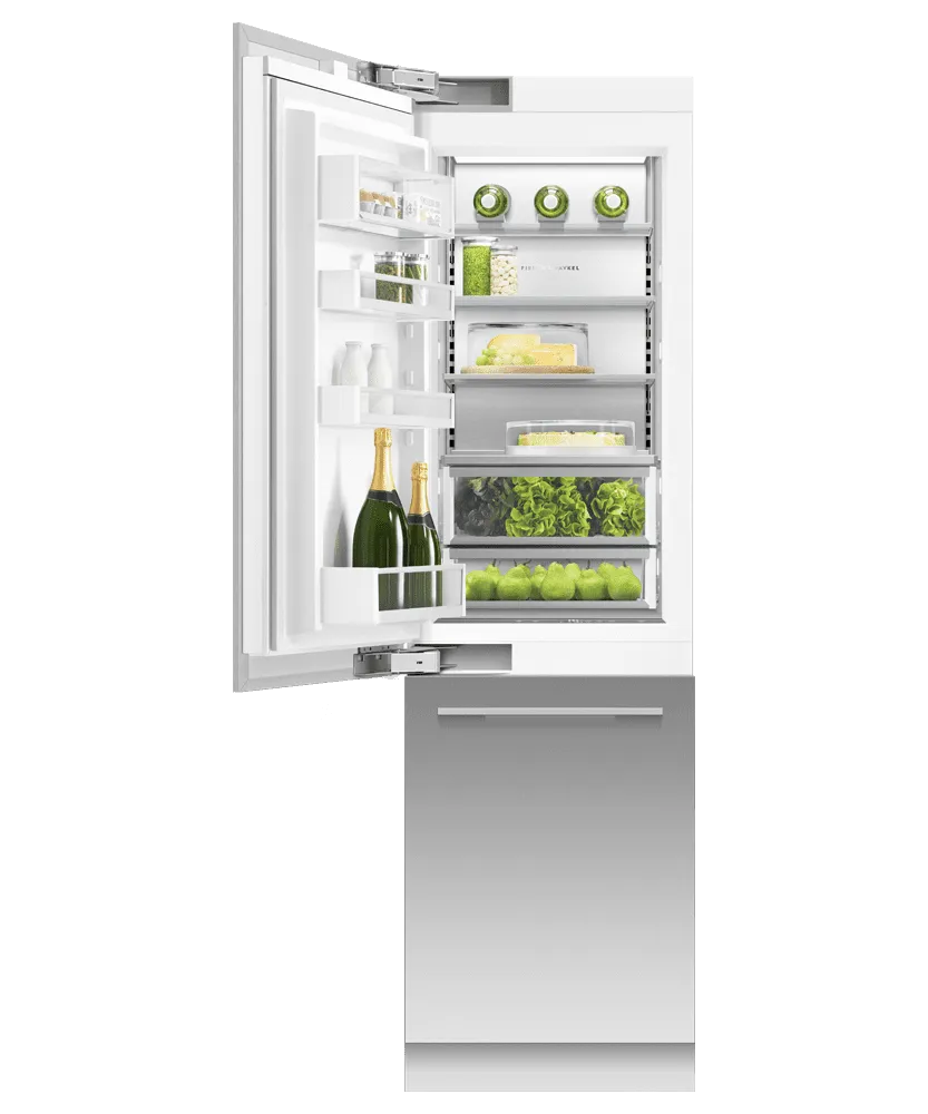 Fisher & Paykel RS2484WLUK1 Integrated Refrigerator Freezer, 24", Ice & Water