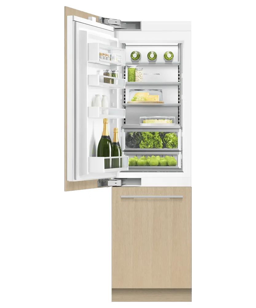 Fisher & Paykel RS2484WLUK1 Integrated Refrigerator Freezer, 24", Ice & Water