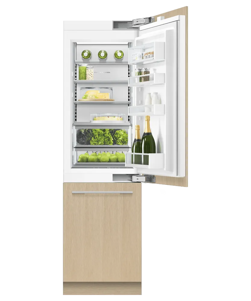 Fisher & Paykel RS2484WRU1 Integrated Refrigerator Freezer, 24", Ice & Water