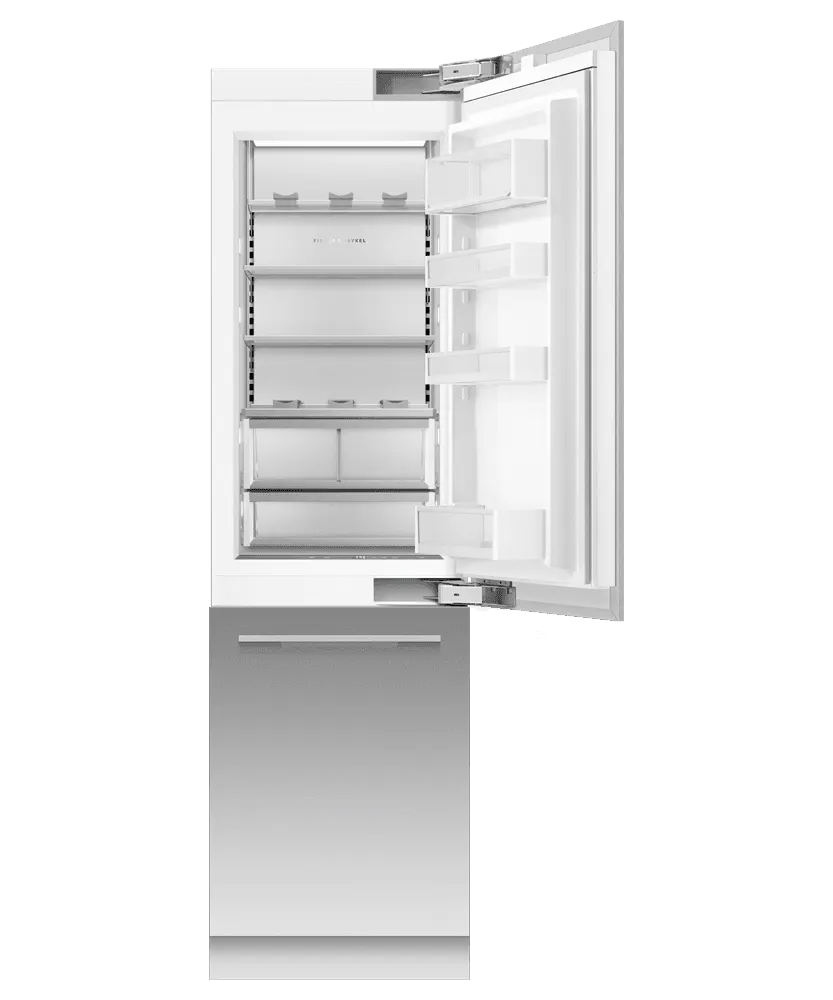 Fisher & Paykel RS2484WRU1 Integrated Refrigerator Freezer, 24", Ice & Water