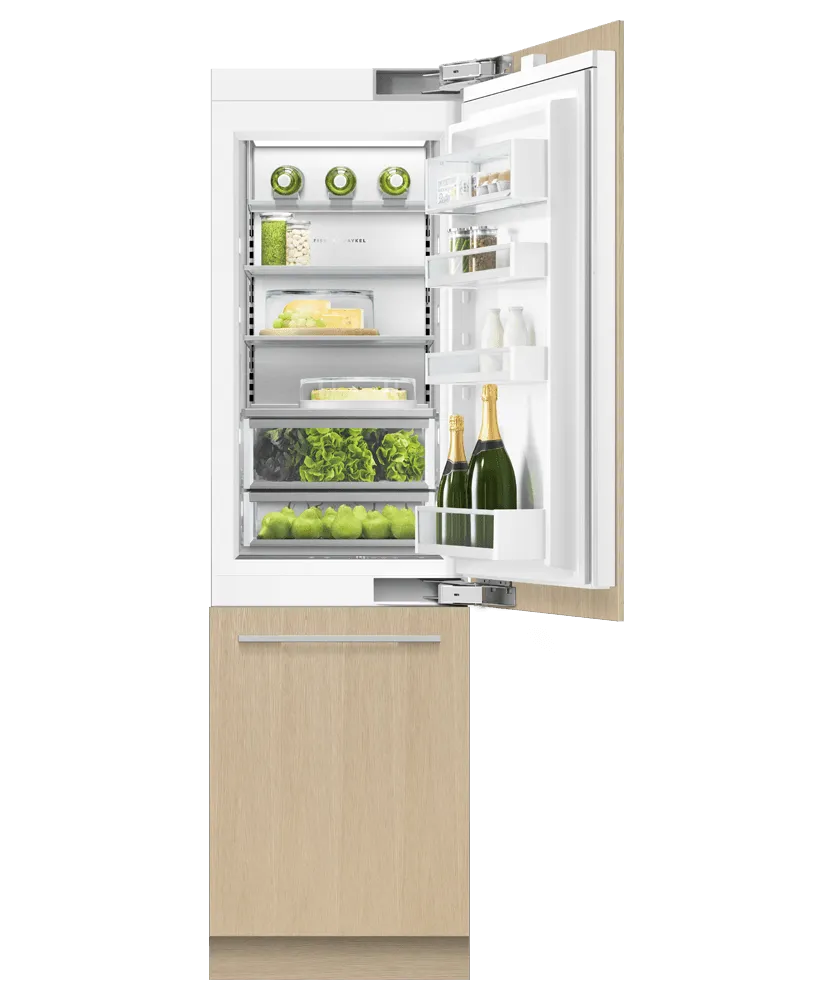 Fisher & Paykel RS2484WRUK1 Integrated Refrigerator Freezer, 24", Ice & Water