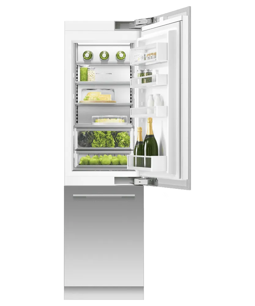 Fisher & Paykel RS2484WRUK1 Integrated Refrigerator Freezer, 24", Ice & Water