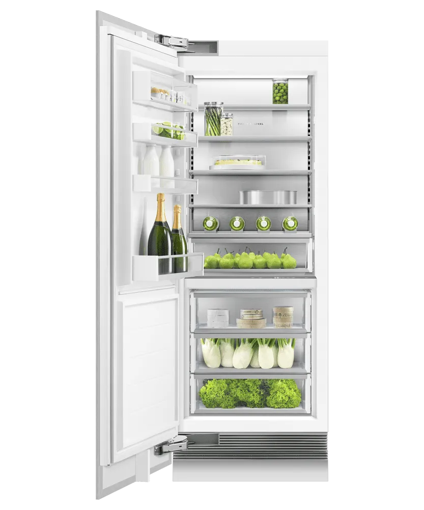 Fisher & Paykel RS3084SLHK1 Integrated Column Refrigerator, 30", Water