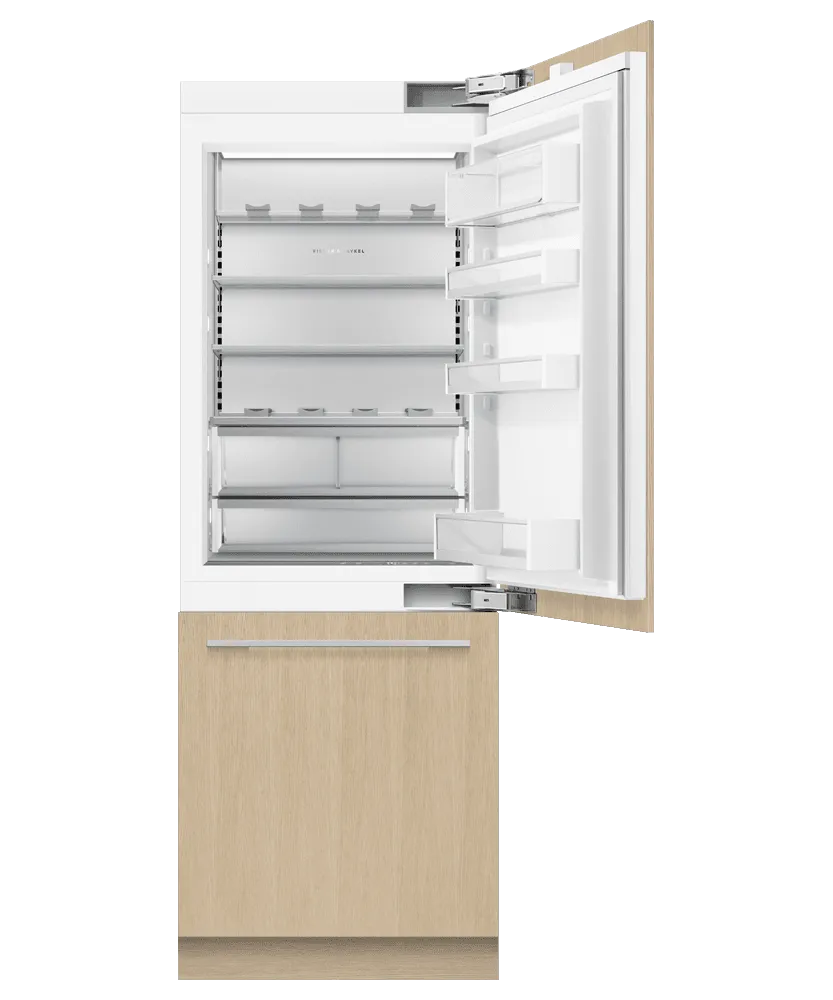 Fisher & Paykel RS3084WRU1 Integrated Refrigerator Freezer, 30", Ice & Water