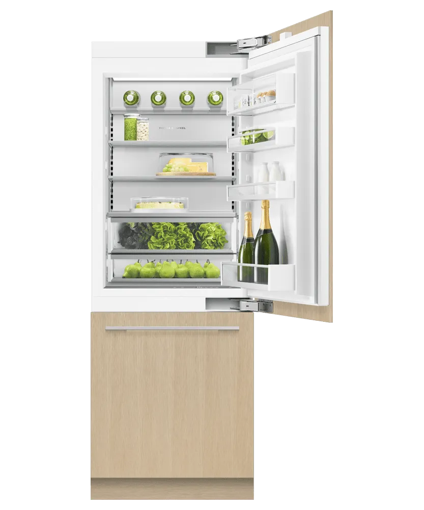 Fisher & Paykel RS3084WRU1 Integrated Refrigerator Freezer, 30", Ice & Water