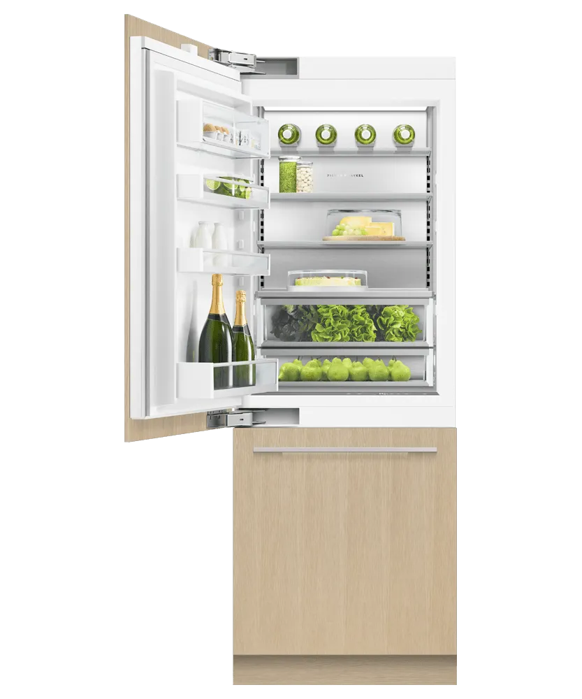 Fisher & Paykel RS3084WRUK1 Integrated Refrigerator Freezer, 30", Ice & Water