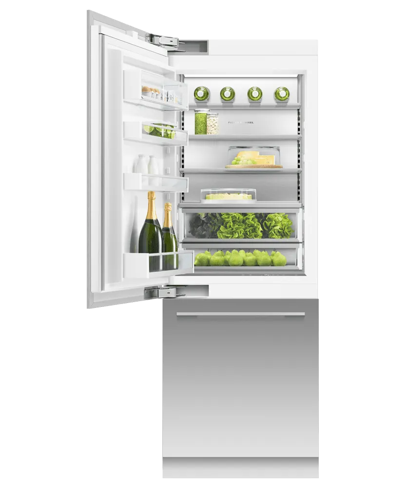 Fisher & Paykel RS3084WRUK1 Integrated Refrigerator Freezer, 30", Ice & Water