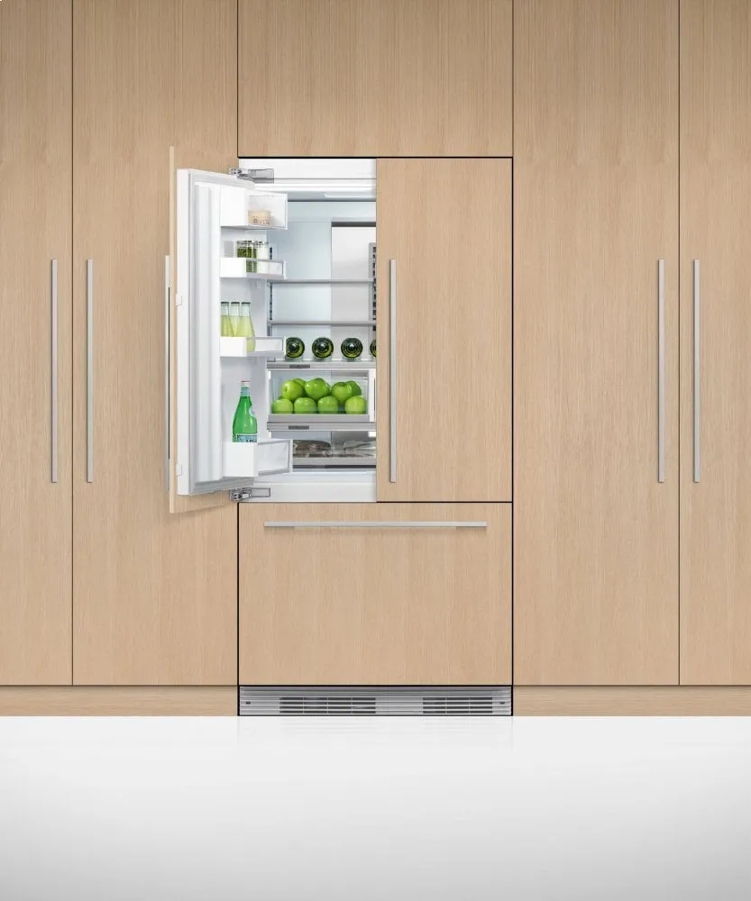 Fisher & Paykel RS36A72J1N Integrated French Door Refrigerator Freezer, 36", Ice