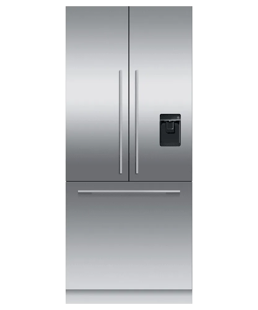 Fisher & Paykel RS36A80U1N Integrated French Door Refrigerator Freezer, 36", Ice & Water