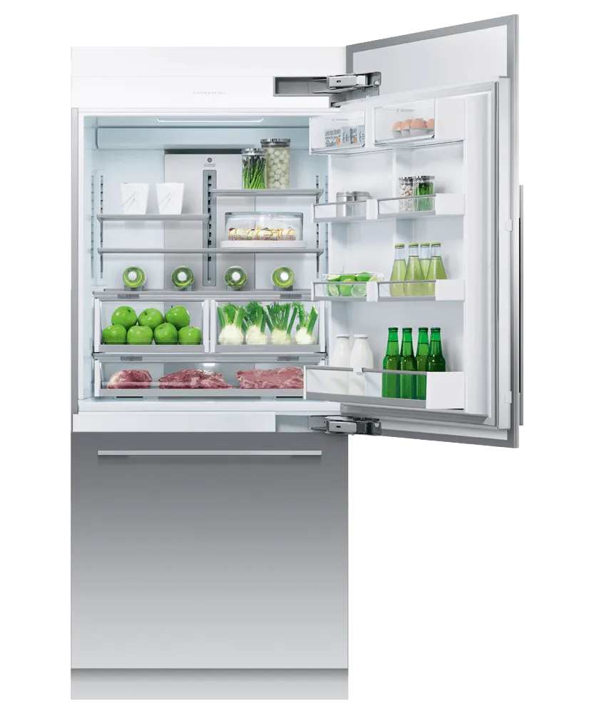 Fisher & Paykel RS36W80RU1N Integrated Refrigerator Freezer, 36", Ice & Water
