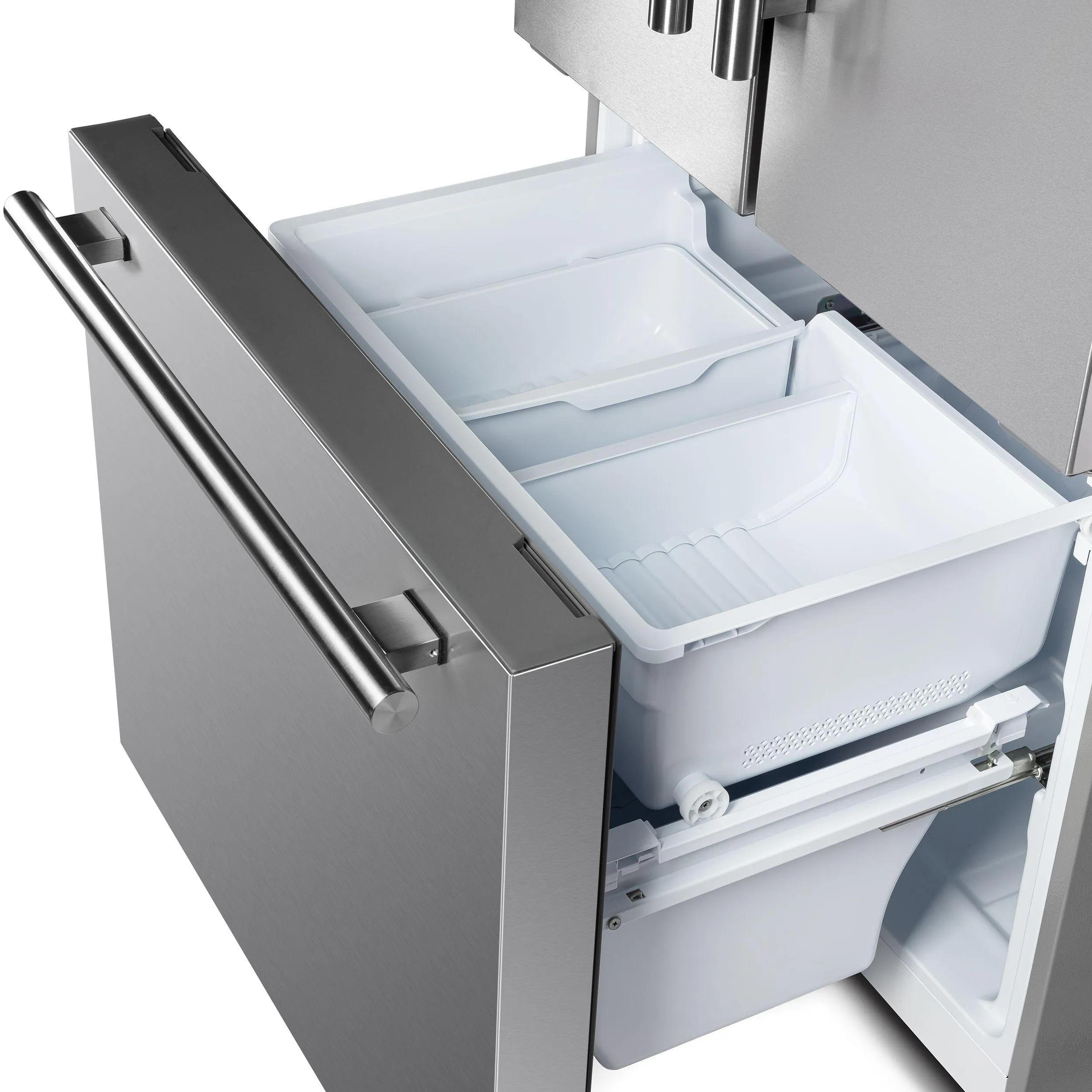 Forno FFFFD197435SG No Frost Refridgerator With Grill 35" French Door 17.5Cf. Vcm Stainless Steel With Ice Maker