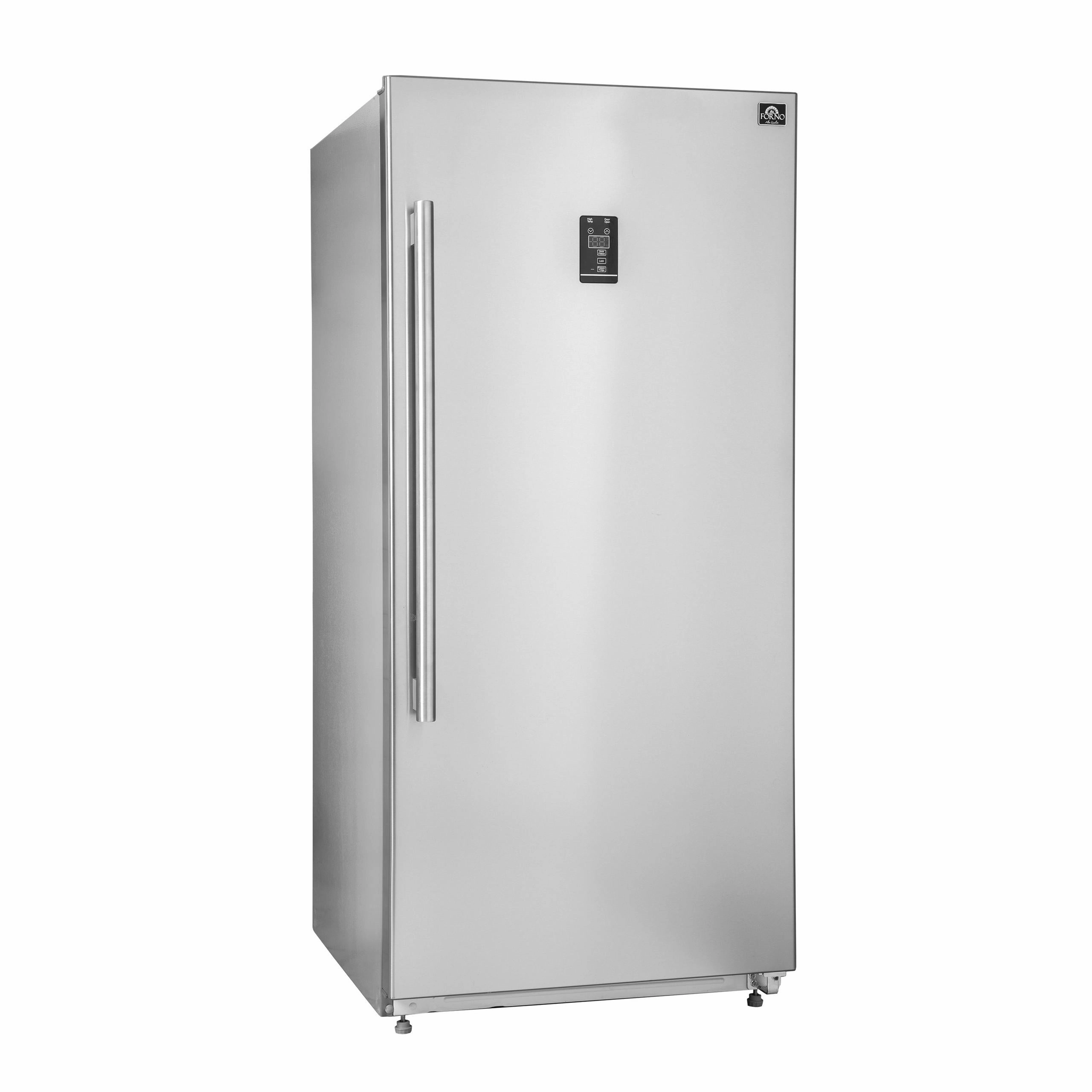 Forno FFFFD193332RS Forno Rizzuto 28" Right Hand Swing Open 13.8 Cu.Ft. Stainless Steel Dual Zone Refrigerator/Freezer