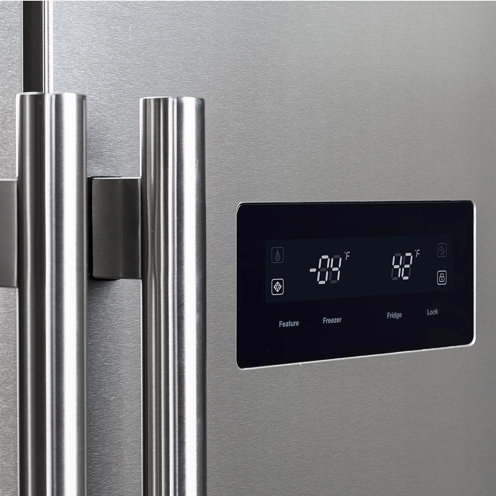 Forno FFRBI180533SB Forno Salerno 33" Side-By-Side 15.6 Cu.Ft. Stainless Steel Refrigerator