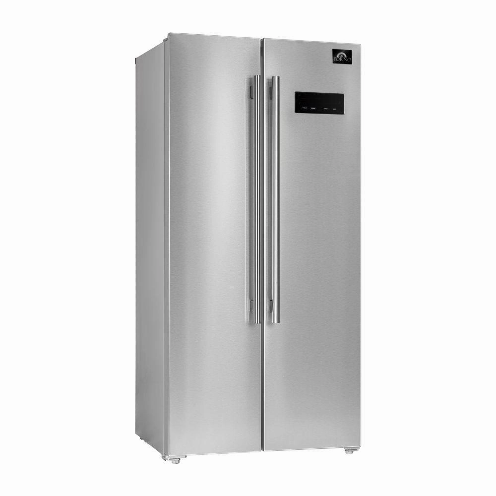 Forno FFRBI180533SB Forno Salerno 33" Side-By-Side 15.6 Cu.Ft. Stainless Steel Refrigerator