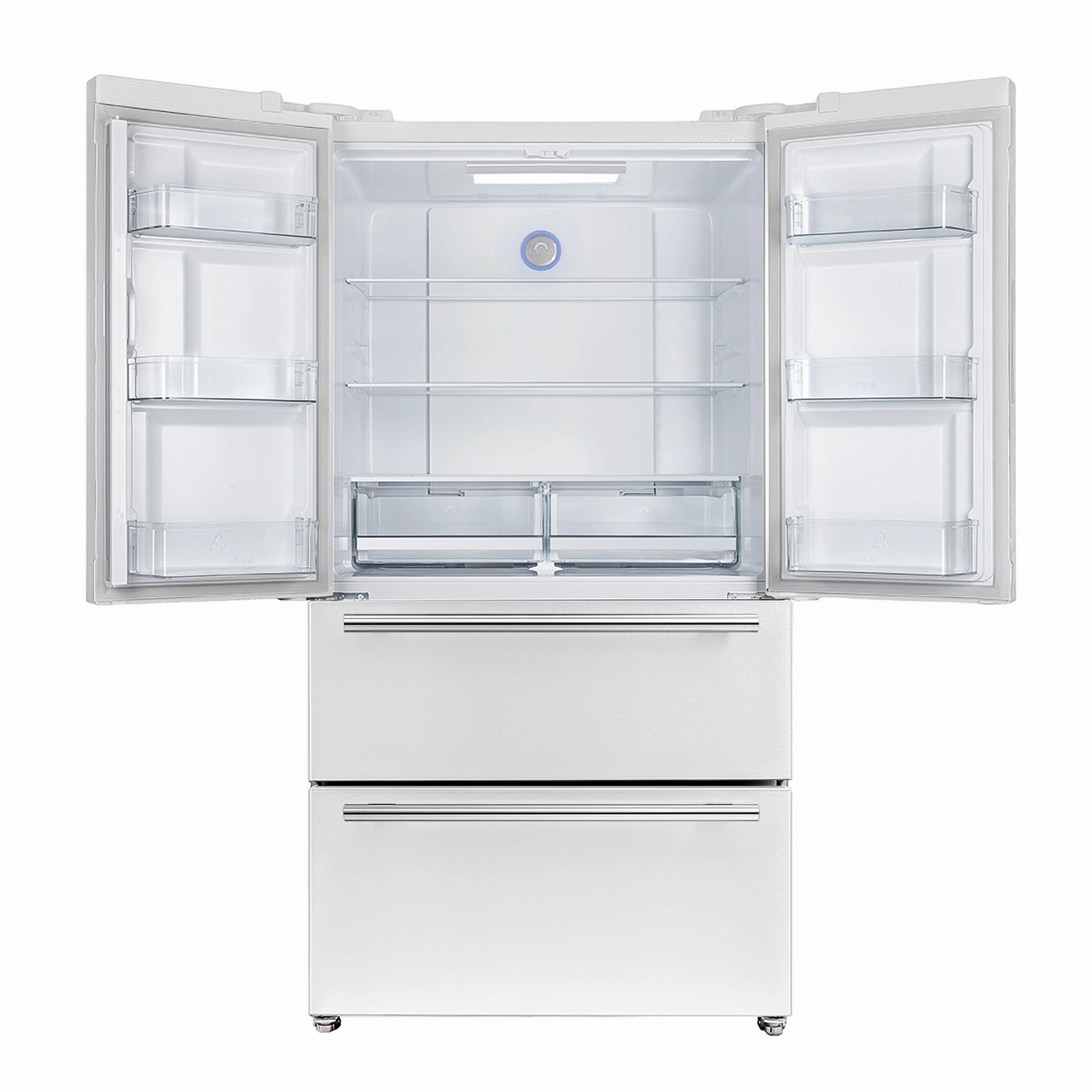 Forno FFRBI182036WHT Espresso Moena 36-Inch French Door Refrigerator In White, 19.2 Cu.Ft