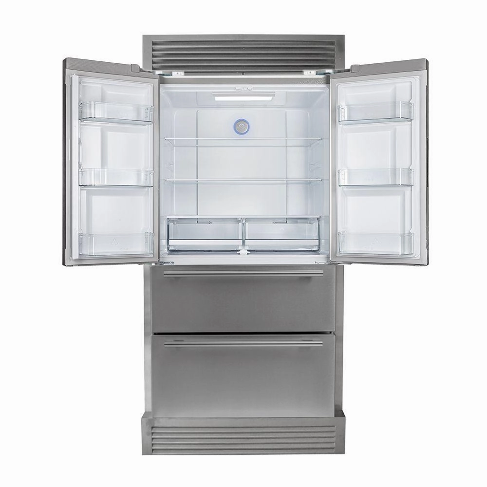 Forno FFRBI182040SG Forno Moena 36" French Door 19.2 Cu.Ft. Stainless Steel Refrigerator With Grill Trim