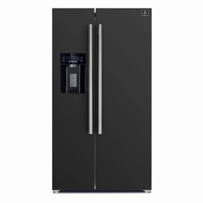 Forno FFRBI184436BLK Espresso Salerno 36-Inch Side-By-Side Black Refrigerator 20 Cu.Ft