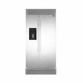 Forno FFRBI184436SB Salerno 36" Side By Side 20 Cu.Ft Stainless Steel Refrigerator With Ice Maker