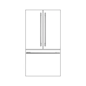 Fulgor Milano F6HK36FFBS 36" French Door Fridge Handle Kit