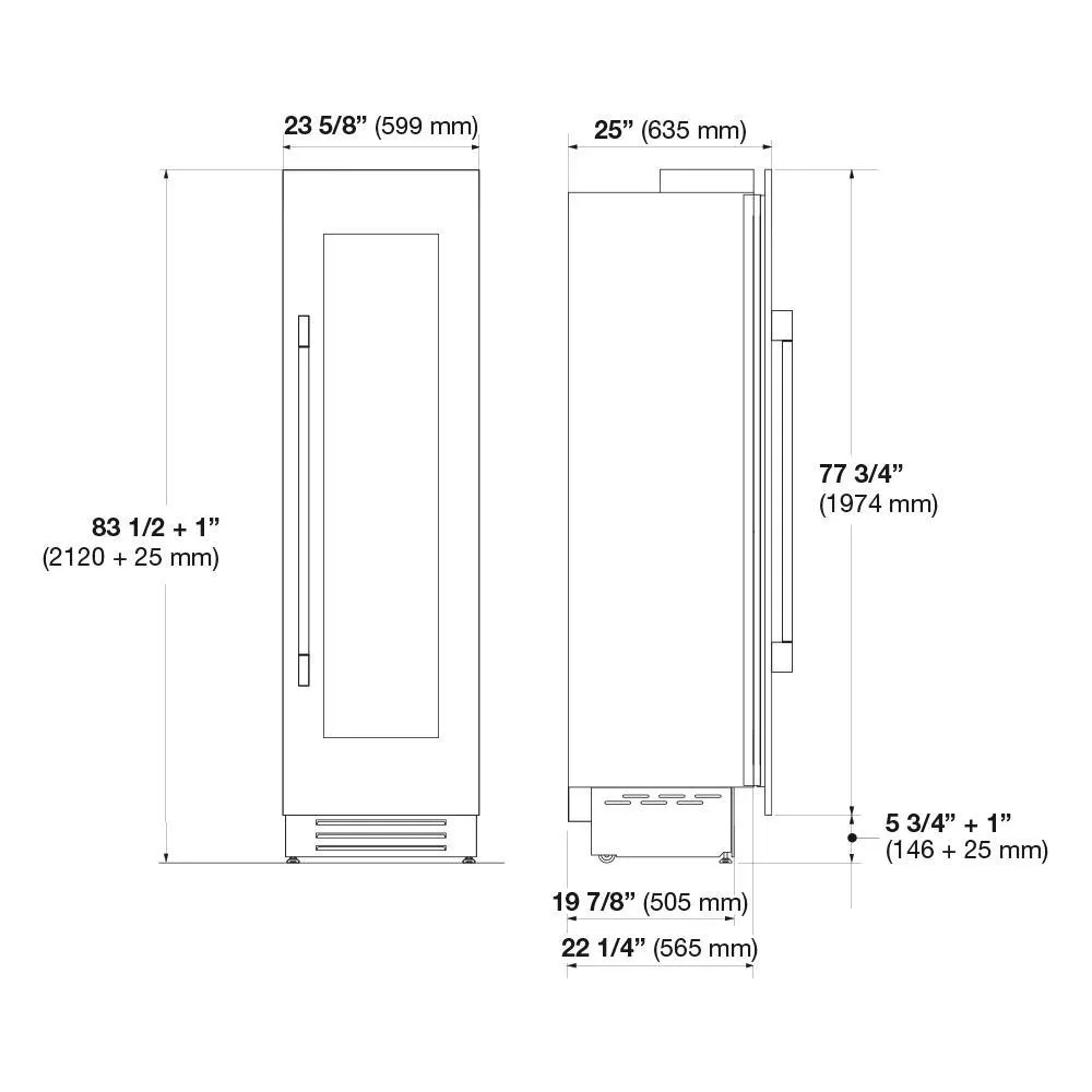 Fulgor Milano F7SWC24S1R 24" Wine Cellar Column